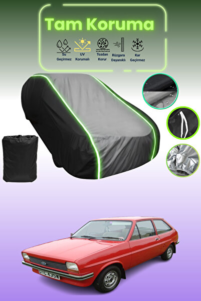 Dokaca Neo غطاء حماية متوافق مع سيارة فورد فييستا قماش مجدّل باللون الأسود_ال...