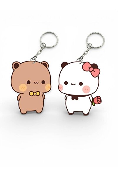 ADA 3D Dudu Bubu Panda Ayıcık Çift Anahtarlık Seti Sevgililer Günü Sevgiliye ...
