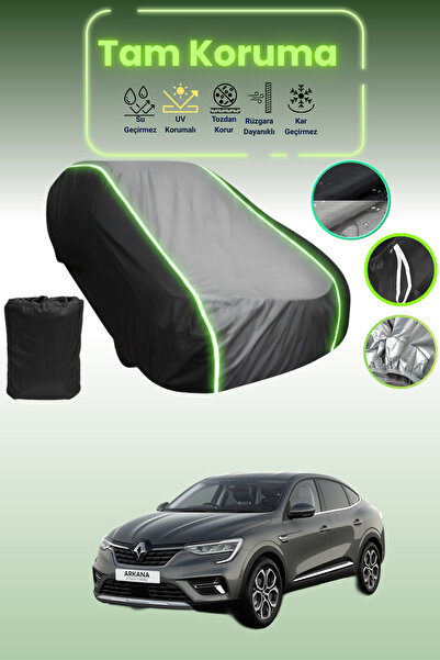 Dokaca Neo غطاء حماية متوافق مع سيارة رينو أركانا قماش مجدّل باللون الأسود_ال...