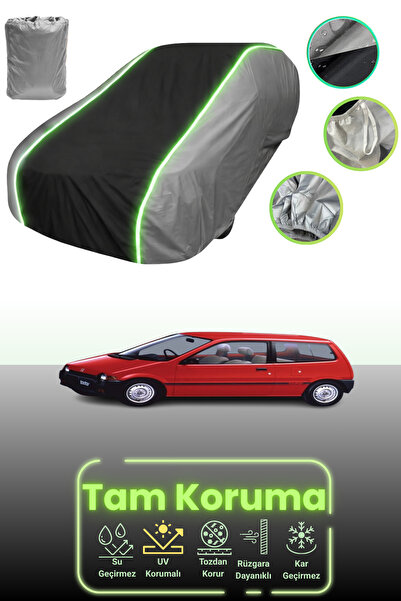 Dokaca Neo غطاء حماية للسيارة باللون الرمادي والأسود والرمادي النيون قماش مجد...