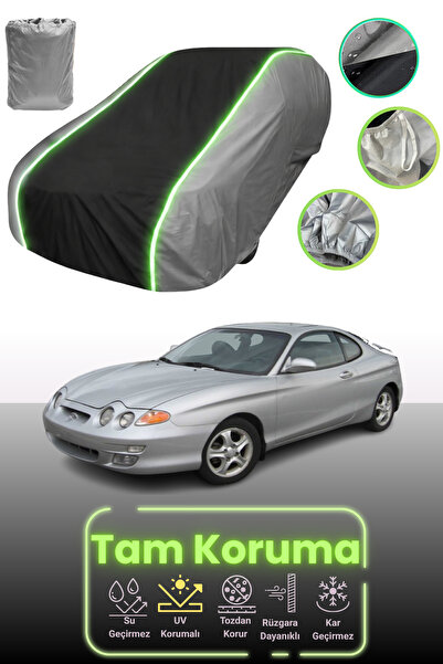 Dokaca Neo غطاء حماية للسيارة باللون الرمادي والأسود والرمادي النيون قماش مجد...