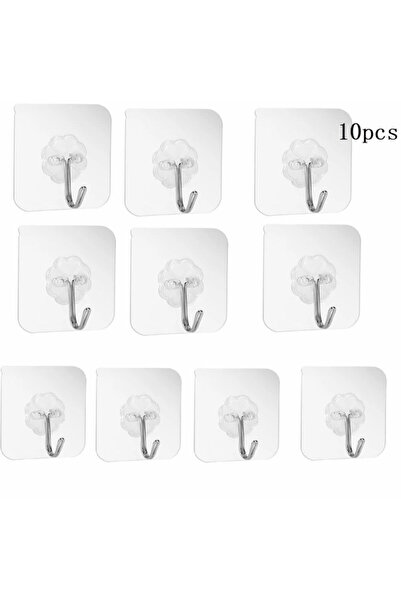 safestore 10 штук 6x6 см самоклеючих прозорих міцних підвісок для дверей і ст...