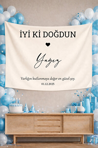 Jozia Kişiye Özel Doğum Günü Duvar Flaması / Duvar Süsü / Parti Flaması / Par...