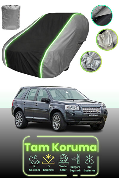 Dokaca Neo غطاء حماية للسيارة باللون الرمادي والأسود والرمادي النيون قماش مجدّل متوافق مع لاند روفر فريلاندر 2