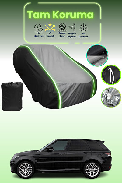 Dokaca Neo غطاء حماية متوافق مع سيارة لاند روفر رينج روفر سبورت قماش مجدّل باللون الأسود_الرمادي_الأسود النيون