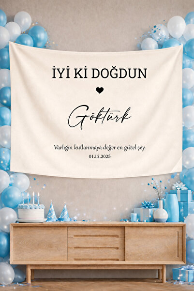 Jozia Kişiye Özel Doğum Günü Duvar Flaması / Duvar Süsü / Parti Flaması / Par...