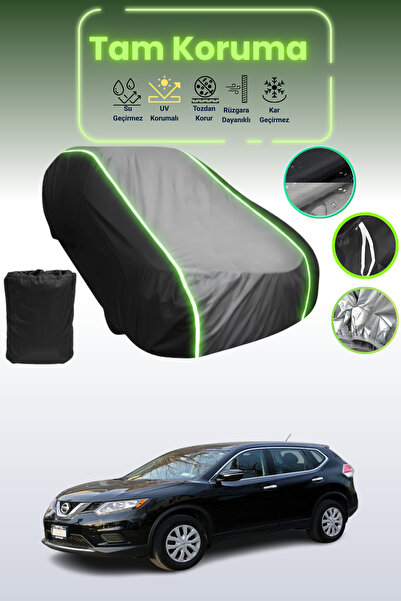 Dokaca Neo غطاء حماية متوافق مع سيارة نيسان روج قماش مجدّل باللون الأسود_الرم...