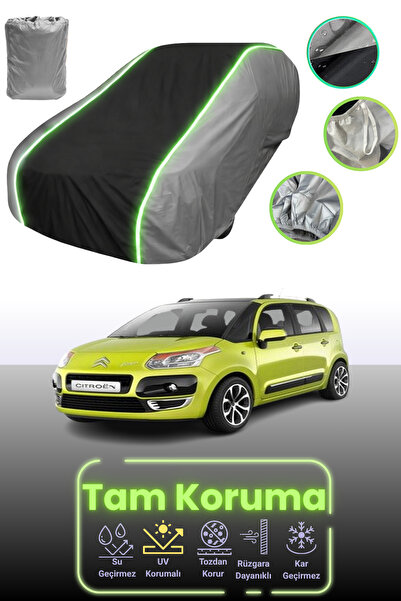 Dokaca Neo غطاء حماية للسيارة باللون الرمادي والأسود والرمادي النيون قماش مجد...