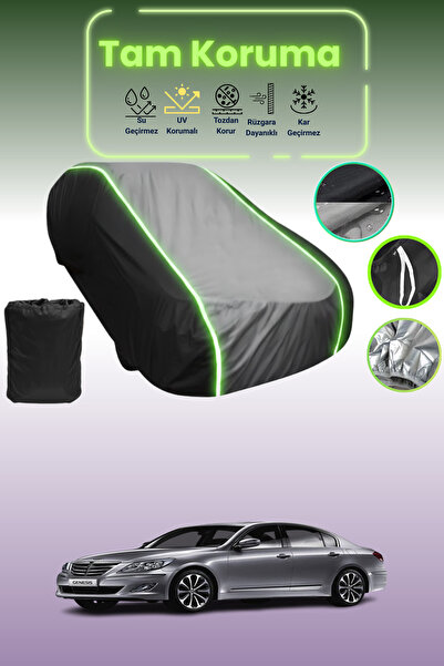 Dokaca Neo Black_Grey_Black Neon Corded Fabric Hyundai Genesis 2008 - 2014 Co...