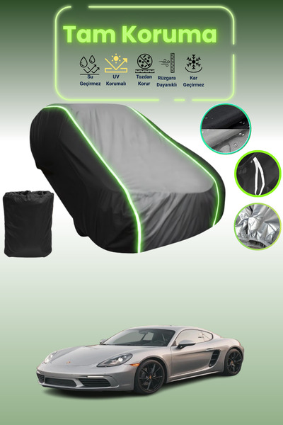 Dokaca Neo غطاء حماية متوافق مع سيارة بورش 718 كايمان باللون الأسود_الرمادي_ا...