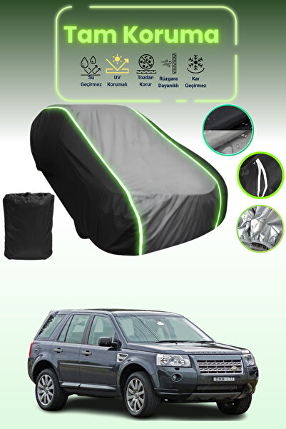 Dokaca Neo غطاء حماية متوافق مع سيارة لاند روفر فريلاندر 2 باللون الأسود_الرمادي_الأسود النيون قماش مجدّل