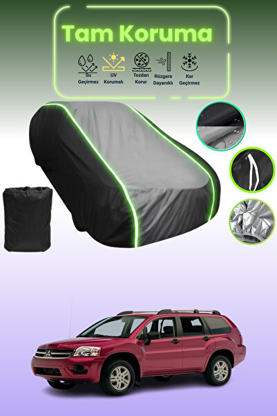 Dokaca Neo غطاء حماية متوافق مع سيارة ميتسوبيشي إنديفور قماش مجدّل باللون الأ...