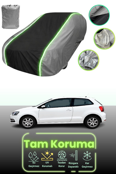 Dokaca Neo غطاء حماية متوافق مع سيارة فولكس فاجن بولو قماش مجدّل ذات 3 أبواب ...