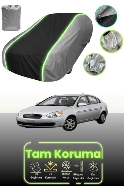 Dokaca Neo غطاء حماية للسيارة باللون الرمادي والأسود والرمادي النيون قماش مجد...