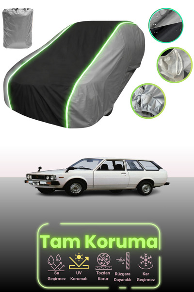 Dokaca Neo غطاء حماية للسيارة باللون الرمادي والأسود والرمادي النيون قماش مجد...