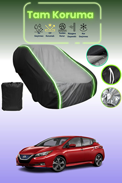 Dokaca Neo غطاء حماية متوافق مع سيارة نيسان ليف 2017 - 2021 باللون الأسود_الر...