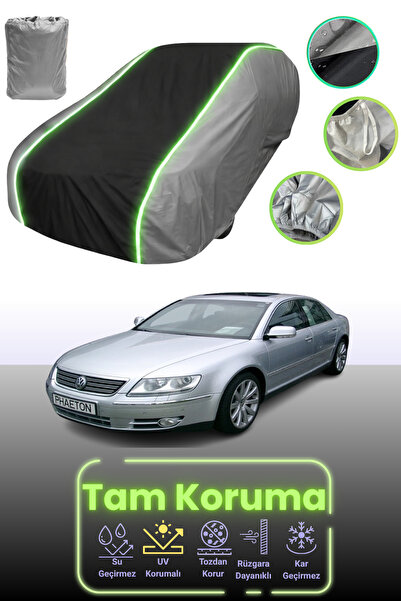 Dokaca Neo غطاء حماية للسيارة باللون الرمادي والأسود والرمادي النيون قماش مجد...