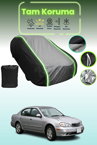 Dokaca Neo غطاء حماية متوافق مع سيارة نيسان سيفيرو قماش مجدّل باللون الأسود_ا...