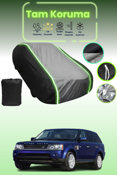 Dokaca Neo غطاء حماية متوافق مع سيارة لاند روفر رينج روفر سبورت 2009 - 2013 باللون الأسود_الرمادي_الأسود النيون قماش مجدّل