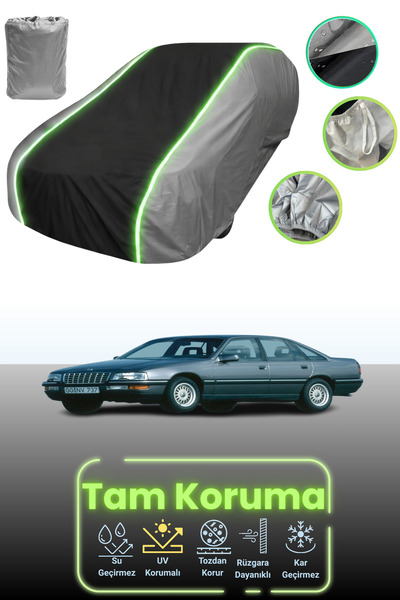 Dokaca Neo غطاء حماية للسيارة باللون الرمادي والأسود والرمادي النيون قماش مجدّل متوافق مع أوبل سيناتور بي