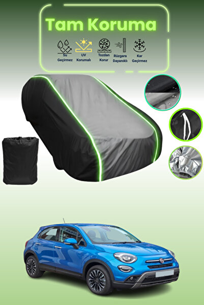 Dokaca Neo غطاء حماية متوافق مع سيارة فيات 500X كروس/سيتي كروس، لون أسود_رماد...