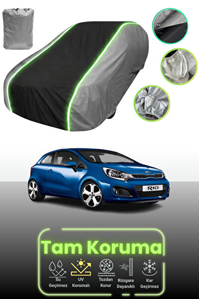 Dokaca Neo غطاء حماية للسيارة باللون الرمادي والأسود والرمادي النيون قماش مجد...