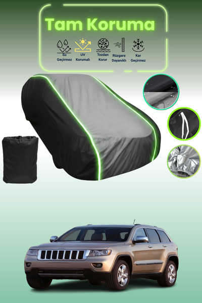 Dokaca Neo غطاء حماية متوافق مع سيارة جيب شيروكي 2013 - 2018 باللون الأسود_الرمادي_الأسود النيون