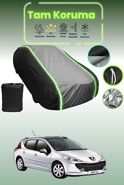 Dokaca Neo Black_Grey_Black Neon Corded Fabric Peugeot 207 Sw Outdoor 2008 - ...