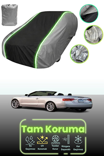 Dokaca Neo غطاء حماية للسيارة باللون الرمادي والأسود والرمادي النيون قماش مجد...