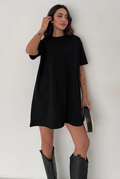 CARLA MARA Women's Relaxed Fit Soft Short Dress Black