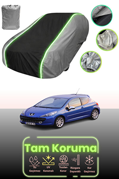 Dokaca Neo غطاء حماية للسيارة باللون الرمادي والأسود والرمادي النيون قماش مجد...