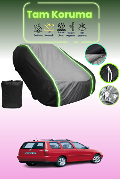 Dokaca Neo Black_Grey_Black Neon Corded Fabric Volkswagen Polo 3 Variant Comp...