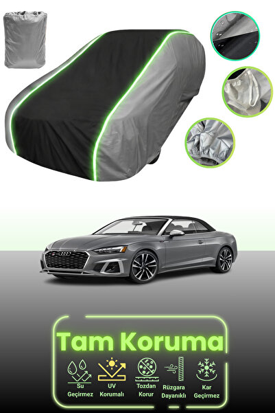 Dokaca Neo غطاء حماية للسيارة باللون الرمادي والأسود والرمادي النيون قماش مجد...