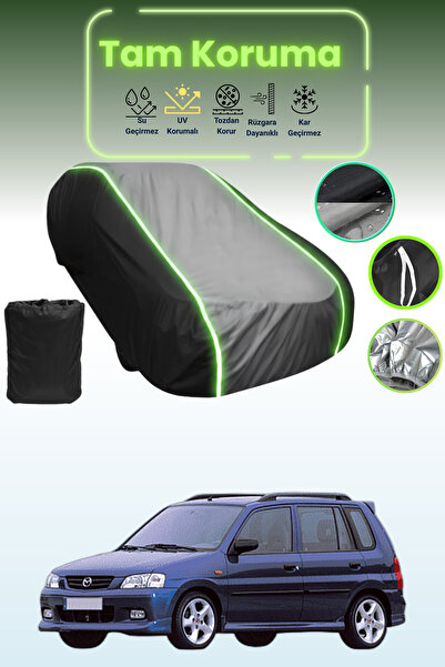 Dokaca Neo غطاء حماية متوافق مع سيارة مازدا ديميو قماش مجدّل باللون الأسود_ال...