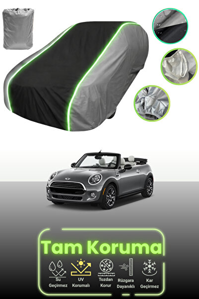 Dokaca Neo غطاء حماية للسيارة باللون الرمادي والأسود والرمادي النيون قماش مجد...