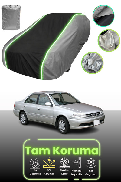 Dokaca Neo غطاء حماية للسيارة باللون الرمادي والأسود والرمادي النيون قماش مجد...