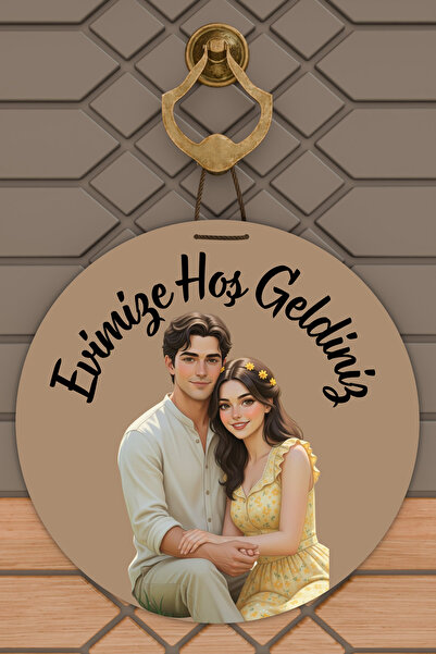 Dormot Modern Digital Printing 30X30 Couple, Lover, Daisy Crowned Woman Door ...