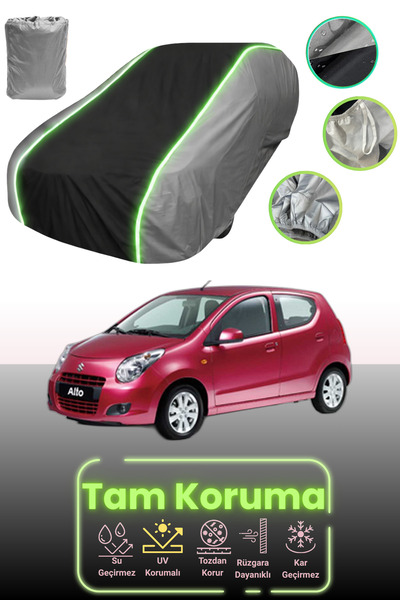 Dokaca Neo غطاء حماية للسيارة باللون الرمادي والأسود والرمادي النيون قماش مجد...