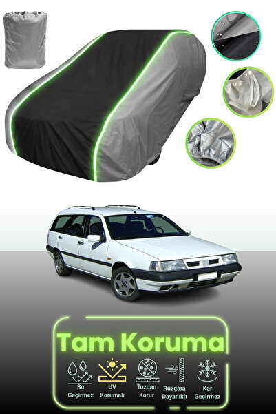 Dokaca Neo رمادي.أسود.رمادي نيون قماش مجدّل فيات تيمبرا إس.دبليو. غطاء حماية متوافق لقماش السيارة