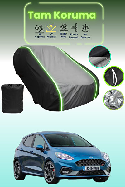 Dokaca Neo غطاء حماية متوافق مع سيارة فورد فييستا قماش مجدّل باللون الأسود_ال...