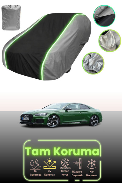 Dokaca Neo غطاء حماية للسيارة باللون الرمادي والأسود والرمادي النيون قماش مجد...