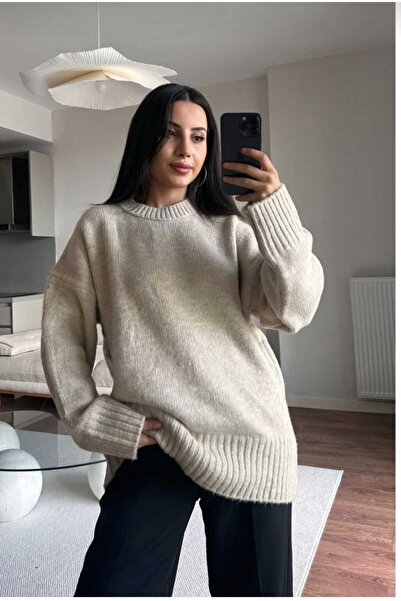 LAVRE YUMUŞAK DOKULU OVERSİZE TRİKO KAZAK