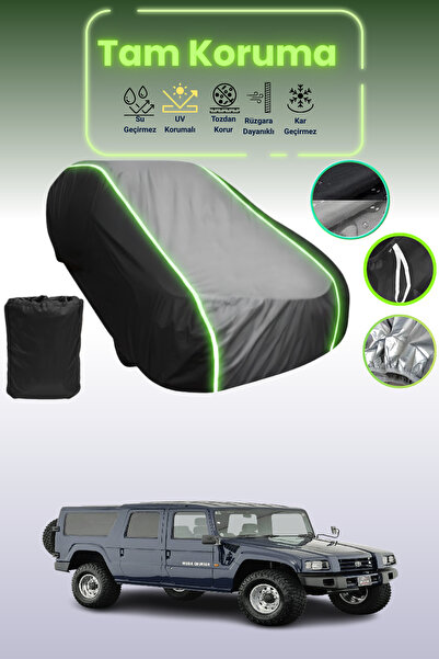 Dokaca Neo غطاء حماية متوافق مع سيارة تويوتا ميجا كروزر قماش مجدّل باللون الأ...