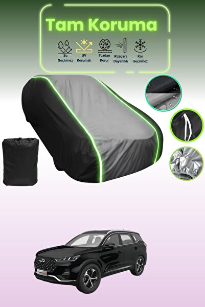 Dokaca Neo Siyah_Gri_Siyah Neon Fitilli Chery Tiggo 7 Pro Max Uyumlu Koruma Ö...