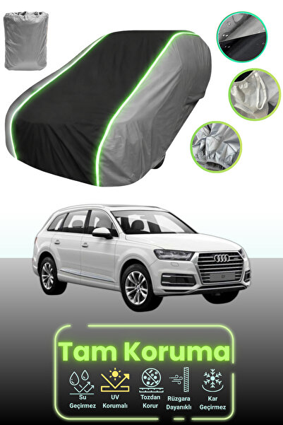 Dokaca Neo غطاء حماية للسيارة باللون الرمادي والأسود والرمادي النيون قماش مجد...