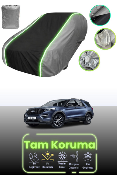 Dokaca Neo غطاء حماية للسيارة باللون الرمادي والأسود والرمادي النيون قماش مجد...