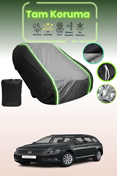 Dokaca Neo Black_Grey_Black Neon Corded Fabric Volkswagen Passat Variant 2014...
