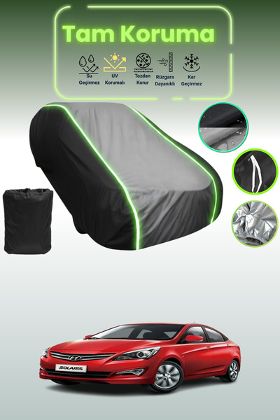 Dokaca Neo غطاء حماية متوافق مع سيارة هيونداي سولاريس قماش مجدّل سيدان باللون...
