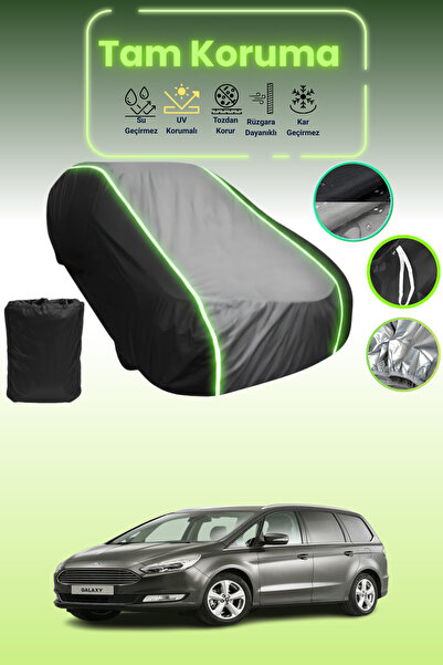 Dokaca Neo غطاء حماية متوافق مع سيارة فورد جالاكسي قماش مجدّل باللون الأسود_ا...