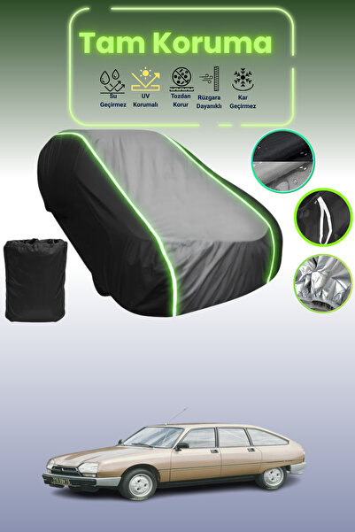 Dokaca Neo غطاء حماية متوافق مع سيارة سيتروين جي إس إيه قماش مجدّل باللون الأسود_الرمادي_الأسود النيون